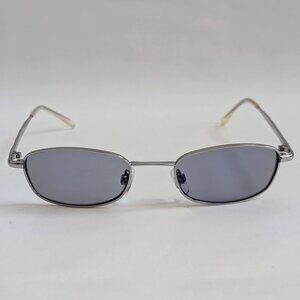 NWT Vintage 90's Small Rectangle Metal Sport Sunglasses (S. Silver)
